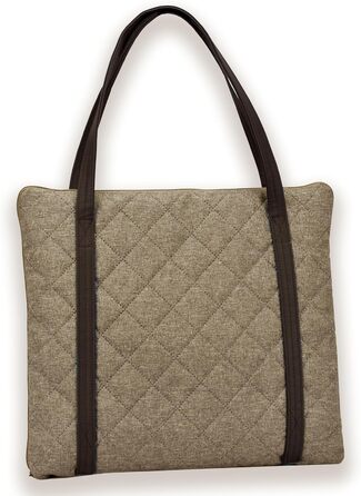 Sleepy Fox® Преміум-дорожнє ліжко для собак - портативний, складаний килимок для годування собак у ресторані з зручними плечовими ременями - красивий та практичний (Новинка! Зшитий стежкою, бежевий, K/M) K/M Новинка! Зшитий стежкою, бежевий