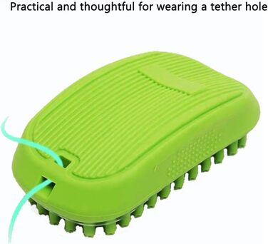 Щітка для грумінгу домашніх тварин JOEBO, м'який гумовий матеріал, видалення шерсті котів та собак, масажна щітка, гребінець для грумінгу, зелена, універсальний розмір