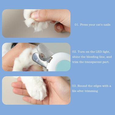 Ножиці для собак | Ножиці для стрижки кігтів, догляд за лапами, інструмент для шліфування дрібних тварин, птахів, кошенят, стрижка кігтів для догляду за домашніми тваринами (блакитні)