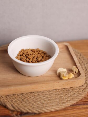 Миска для котів та дрібних тварин HAOTOP, керамічна, біла, 9,9 x 4,6 см