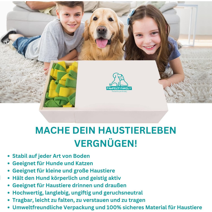 Pawfect Family інтерактивний килимок-нюхалка для собак і котів, іграшка для розвитку нюху та зайнятості