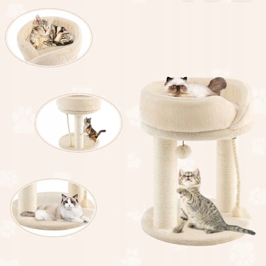 Низький кігтеточка-ліжечко Costway для котів до 60 см