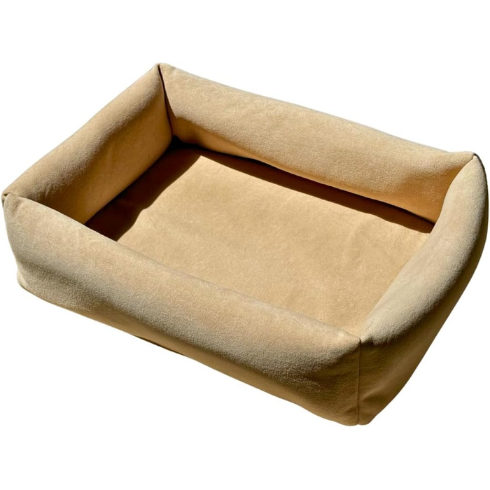 Преміум ліжко для котів - Комфорт та стиль з Magic Velvet, тканина: сертифікована Ökotex 100, стійка до подряпин та легко чиститься (Бежевий)