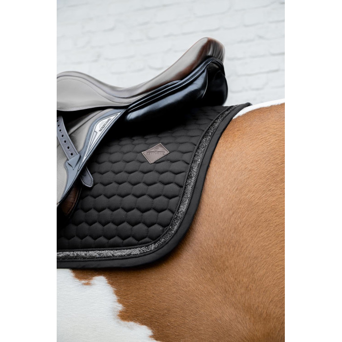 Kentucky Schabracke Glitzer Band: сбруя для стрибків з блискучою стрічкою, чорна