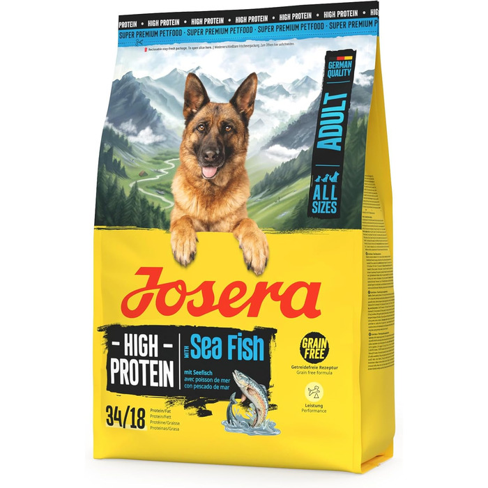 Сухий корм для дорослих собак Josera High Protein з лососем, 12.5 кг