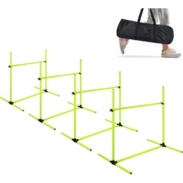 Набір для аджиліті для собак ORHEYA: 4 переносні бар'єри, регульована висота, 104x70x101 см, білий (зелений)