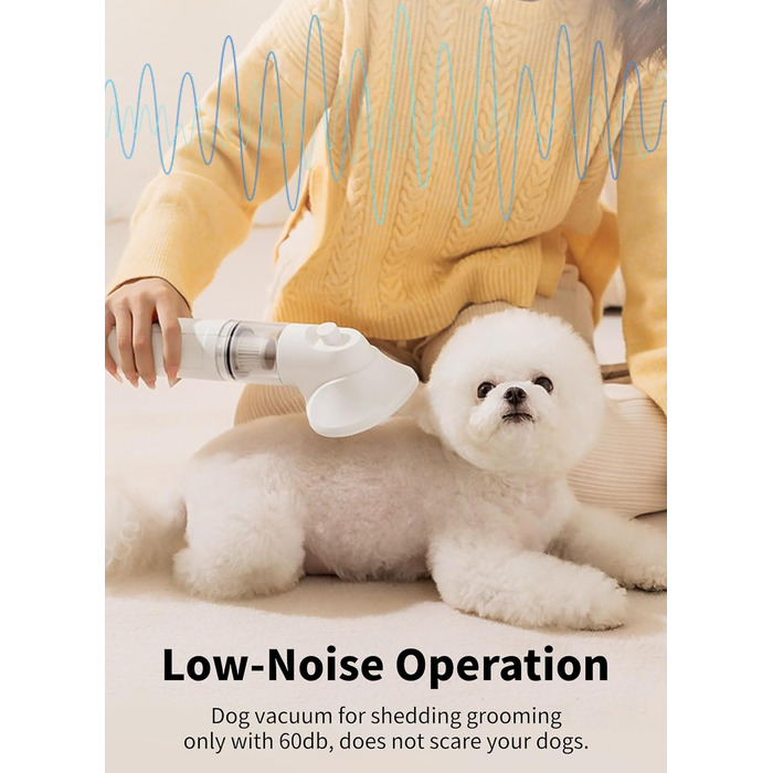 Набір для догляду за собакою з пилососом, видалення шерсті собак та котів, 4200Pa, 3 насадки, низький шум