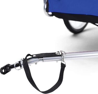 Причіп для велосипеда для собак, складний, блакитно-чорний, до 40 кг