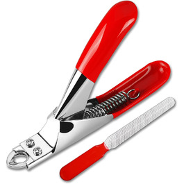 Триммер для когтів собак і котів TCH LED: професійний інструмент для догляду за тваринами, з LED підсвічуванням та високоякісною лезою з нержавіючої сталі, включає пилку для когтів.