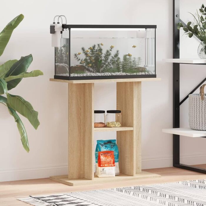 Тумба для акваріума ZEYUAN Sonoma Oak 60x30x60 см, деревостружкова плита, шафа під акваріум