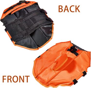 Костюм для плавання собак Chwimmwete Hai Hunde, яскравий, як акула (Помаранчевий, M)