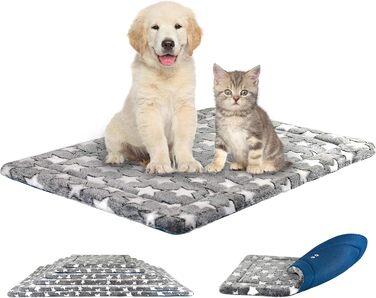 Кросер ліжко для собак середнього розміру, 76x51 см, з підстилкою, літо/зима, м'яке, до 20 кг