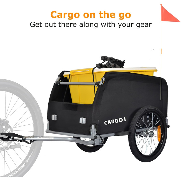 Fahrradanhänger Tiggo VS Cargo: Великий вантажний причіп для велосипеда, 75x46 см, 120 літрів, зелений