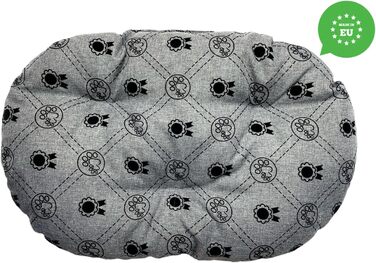 М'який лежак для собак та котів овальної форми 60x40 см світло-сірий колір. Лежанка для собак, котячий лежак, килимок для тварин. Можна прати. Ідеально підходить для переносних кліток та лежанок.