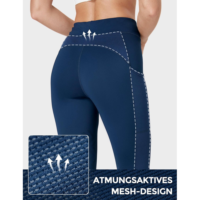 Легінси для верхової їзди FitT4 для дівчаток та жінок, дихаючі та еластичні, з силіконовими колінцями та верхньою частиною, для верхової їзди та велосипеда (Морська синя, XS)