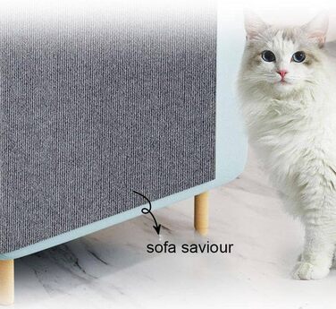 Килимок для котів з когтеточкою, самоклеючий, для захисту меблів, коричневий