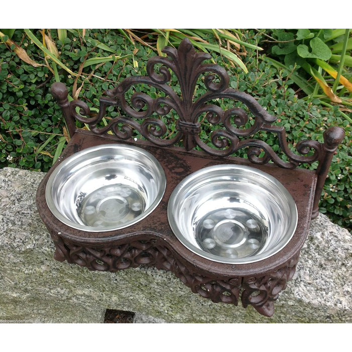 Миска для собак та котів Dekowonderland з чавуну, античний стиль