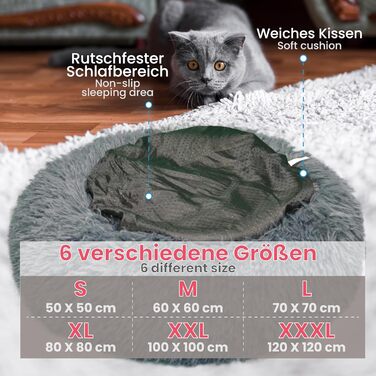 DEFACTO Лежанка для собак, м'яка подушка для собак з імітацією льону, корзина для собак, підняті бортики, неслизьке дно. Розмір M - 60x60 см, Бежевий