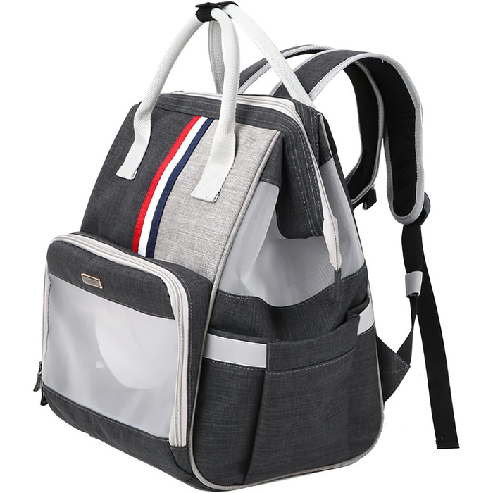 Рюкзак для кота та маленького собаки Galatée, зручний, дихаючий, для подорожей, хандеру та кемпінгу (темно-сірий)