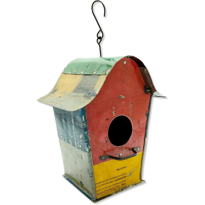 Металева годівниця для птахів, 22 x 36 см, кольорова, для саду та декору