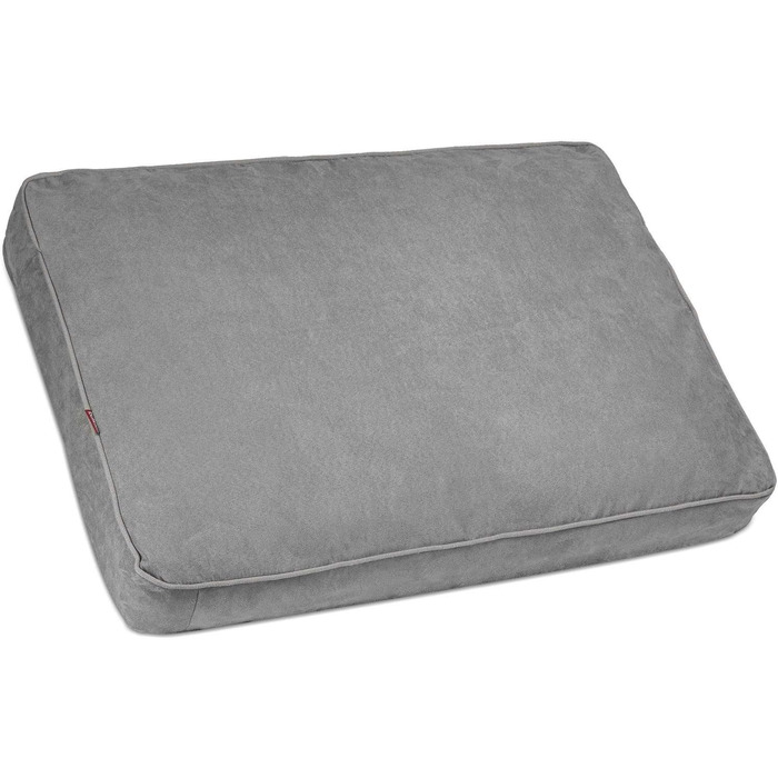 Крісло-ліжко для собак XL | М'яке ліжко з memory foam | Для великих собак | Легко миється | Еко-замша | Розмір 75 x 100 см | Темно-сірий колір