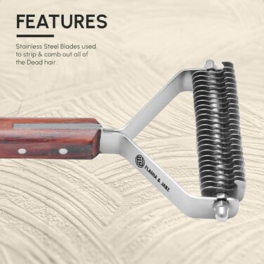 Гребінець для підшерстка собак, котів та домашніх тварин FLAMIA & JABZ (24 леза)