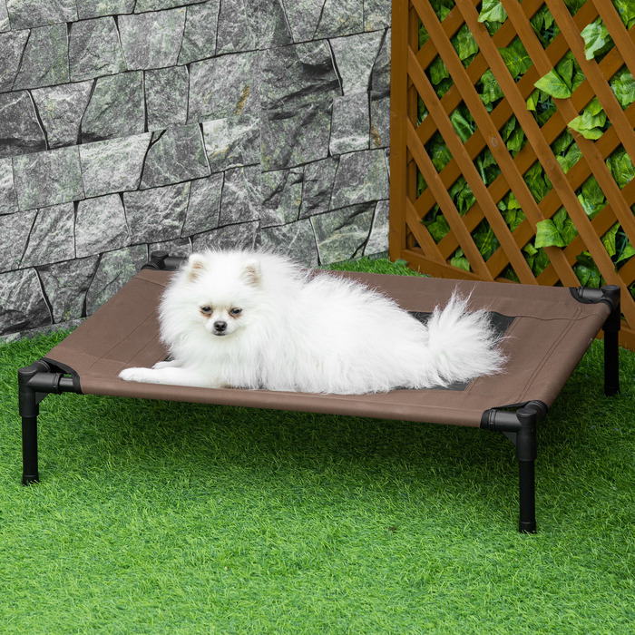 PawHut Outdoor Bed Bed Robust Lounger для собак 76x61x18см з 600D Oxford в коричневому кольорі для собак і кішок