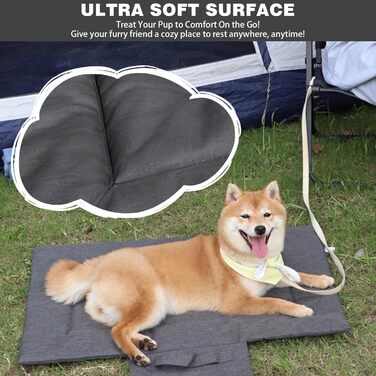 Водонепроникний килимок для собак на винос, миється, м'який килимок для собак, килимок для собак для подорожей, кемпінгу та відпочинку на природі, сірого кольору