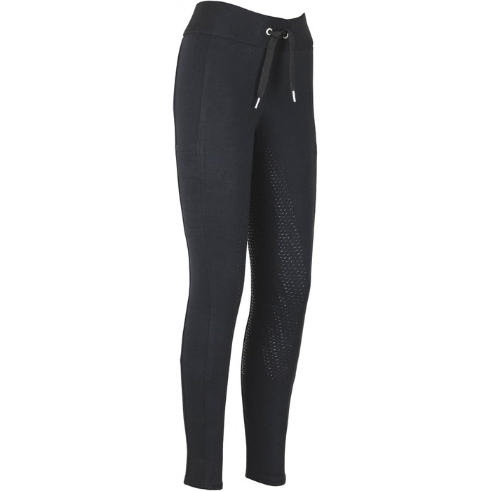 Легінси для верхової їзди Lazura Hanna | Повний силіконовий покрив | Рідні штани з 2 кишенями для телефону та регулюванням ширини | Чорні легінси з повним покриттям | Верхова екіпіровка розмір 36-46, 38, Чорний