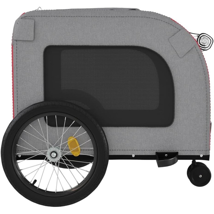 Фарм-причіп для собак Gecheer, чорний, Oxford-тканина, 68x134x73 см, червоний