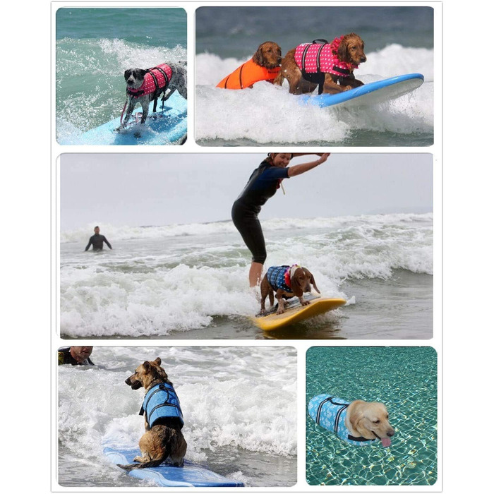 Жилет для плавання для собак - безпечний жилет-мандель для цуценят та великих собак (Помаранчевий, M)