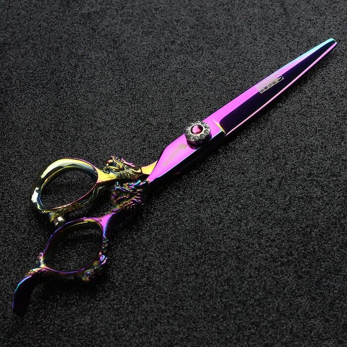 Професійний набір для стрижки волосся, 15.2 см, перукарські ножиці, гострі, набір перукаря для жінок/чоловіків/дітей, нержавіюча сталь 420C, кольорове покриття (Райдуга)