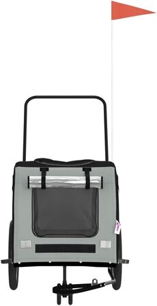 Причіп для велосипеда ZEYUAN для собак чорного та сірого кольорів, оксфордська тканина та метал, вантажний причіп, ручний візок, вантажний велосипедний причіп