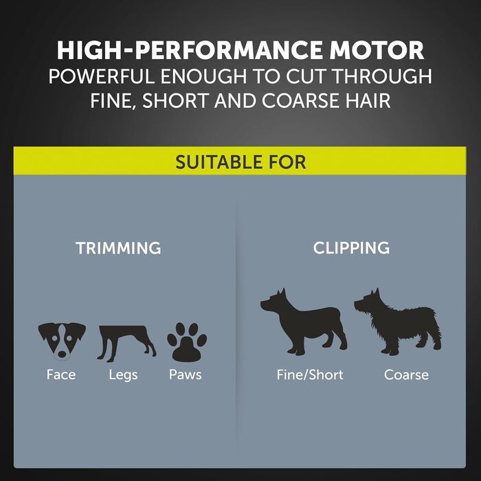 Машинка для стрижки тварин Wahl Performer Pet Clipper: повний набір для догляду за шерстю, леза з вуглецевої сталі, 4 насадки (3, 6, 9, 13 мм), чорний колір