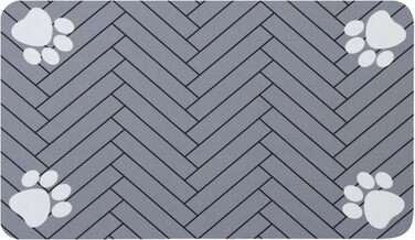 Килимок для годівлі собак та котів, суперпоглинаючий, антиковзний, швидковисихаючий, легко миється (Світло-сірий, 30x50 см)