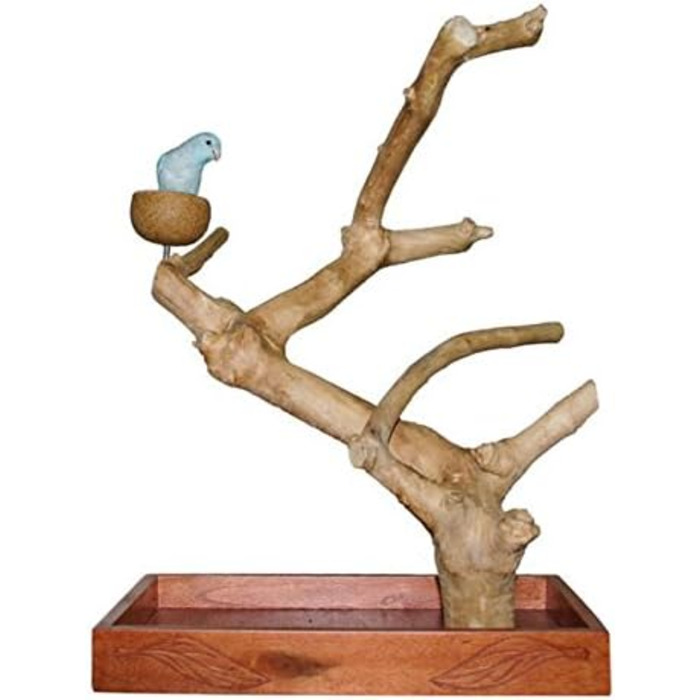 Стіл-підставка Wagner's Java Tree з кавового дерева для великих папуг та папуг