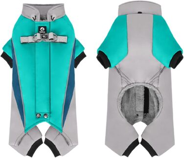 Зимовий теплий куртка-комбінезон з регульованими лямками, D-подібним кільцем та світловідбиваючими смугами, розміри S-L (A, 38см)