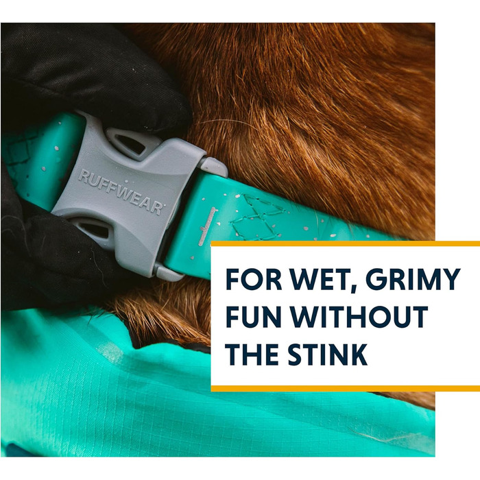 Водонепроникний нашийник для собак RUFFWEAR Confluence, регульований, антизапах, бірюзовий (20-26 дюймів)