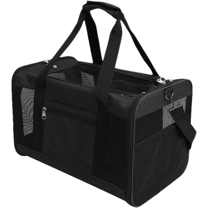 Транспортна переноска для собак та котів | Складане ліжко для котів | Рюкзак для прогулянок, парку, відпочинку на природі, подорожей, дому, кемпінгу, пікніків, покупок, чорний