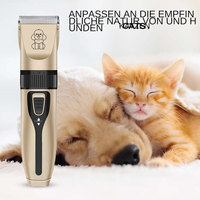Електричний триммер для собак та котів Gold - тиха робота, для маленьких та великих тварин