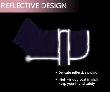 Теплий зимовий одяг для собак - курка для такси, мініатюрного такси, тепла регульована куртка для собак, жилет для собак з отвором для шлейки - XS (довжина спини: 31-33 см), M (довжина спини: 42-45 см), фіолетовий