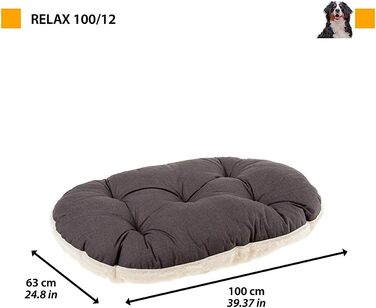 Крісло-лежанка для собак FERPLAST XL, бежеве, 100 x 63 см - миється, м'яке, для будки, машини