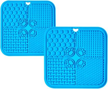 Силіконова килимок-заспокійвач для собак та котів Slow Feeder - блакитний