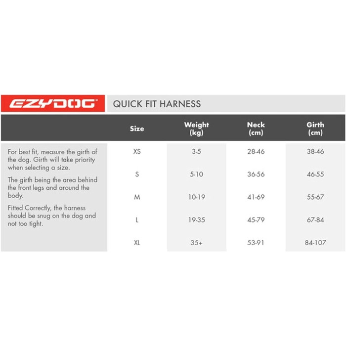 Швидко регульована шлейка для собак EzyDog Quick Fit, розмір M, червона