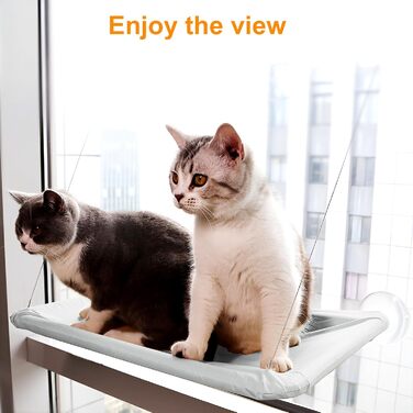 Котів гамак для вікна, міцний гамак для котів до 25 кг, з надійними присосками, для дому