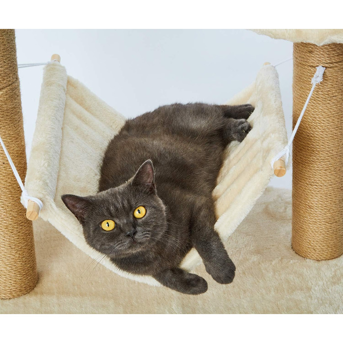 Дряпка для котів LUCKITTY у вигляді пальми з гамаками та іграшкою, когтеточка для кошенят, стовпчик і гамак, меблі для котів