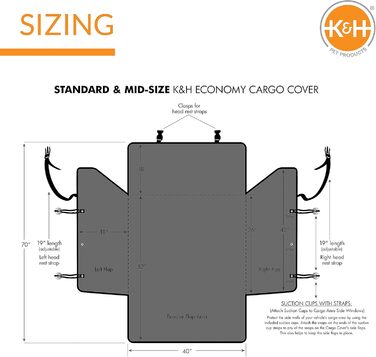 Автомобільний чохол для багажника K&H Economy, сірий