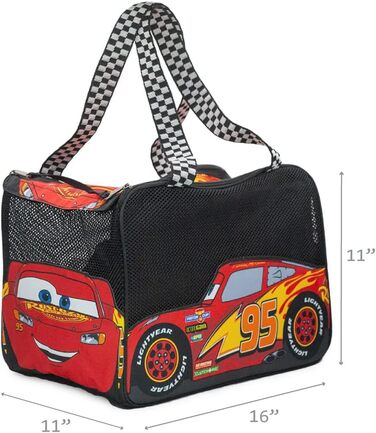 Сумка-переноска для тварин Buckle-Down Disney Cars Блискавка Макквін 95, поліестер, автомобільний дизайн