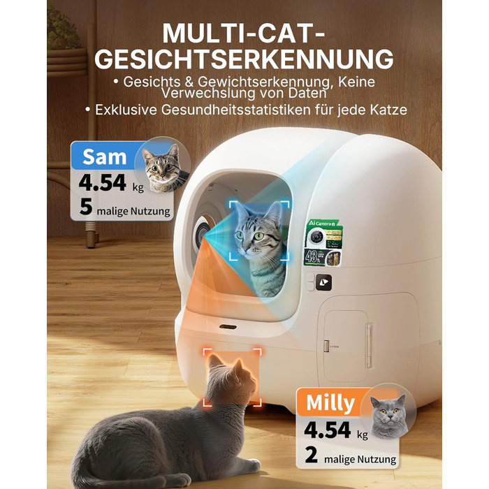 PETKIT Purobot Max Pro 2 - самоочисний лоток для котів з камерою та AI-моніторингом здоров'я, для кількох котів