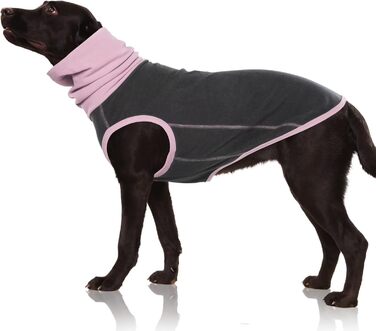 Пуловер для собак IECOii: теплий флісовий светр-жилет для собак, сірий, розмір L (обхват грудей 48 см) / 3XL (обхват грудей 73 см)